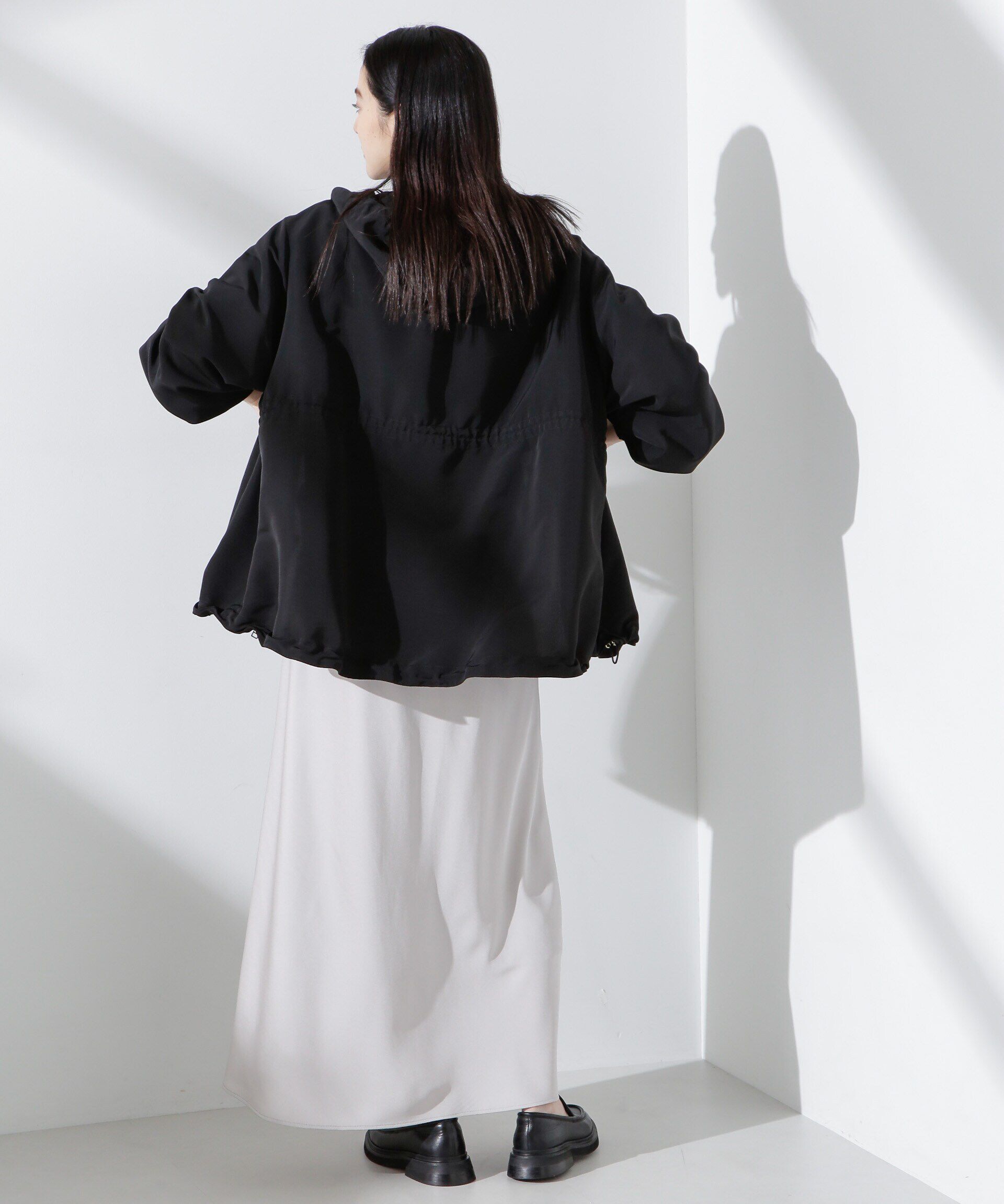 nano･universe「撥水グログランフードブルゾン」|ブルゾン・スタジャン|