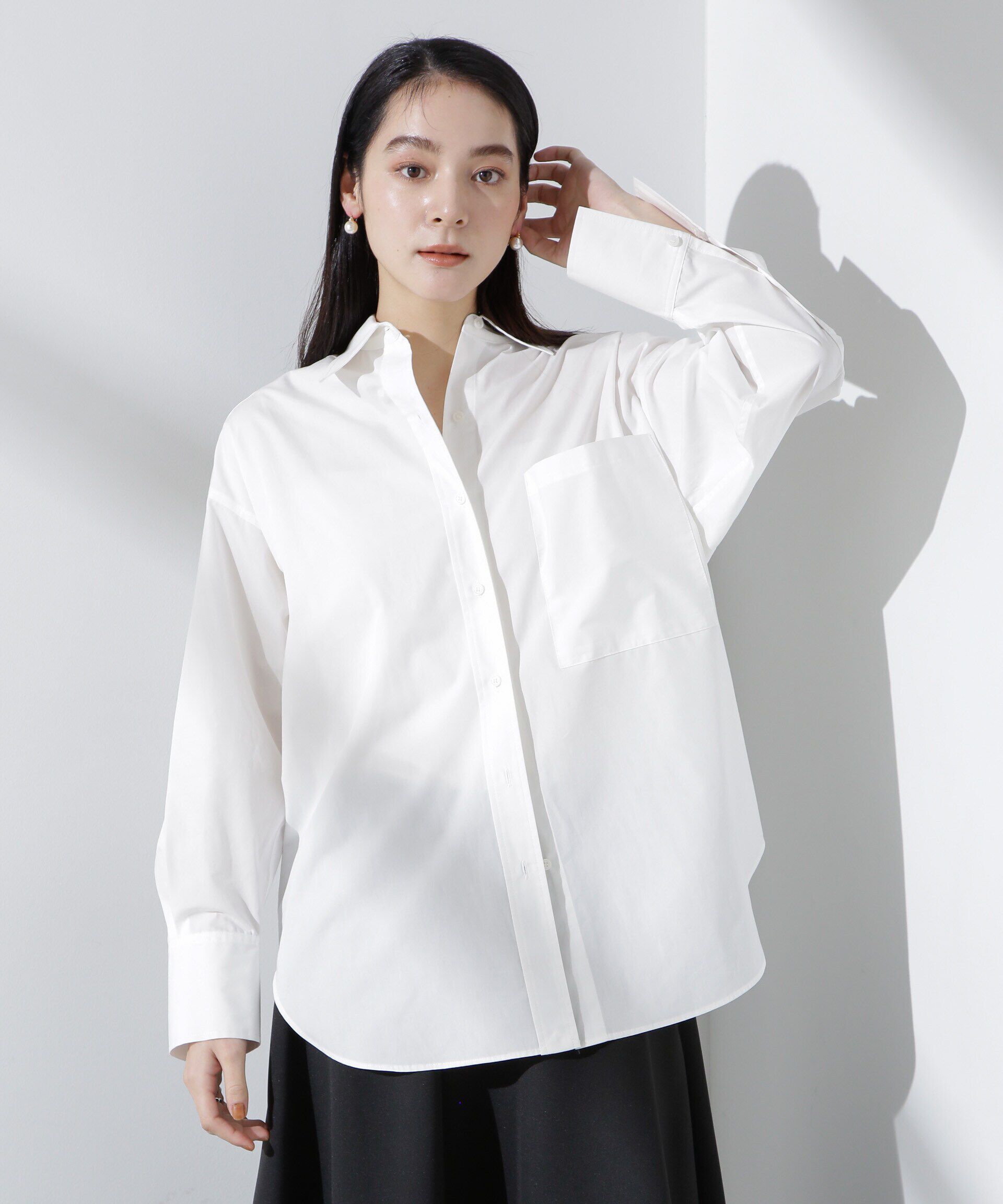 nano･universe「バッククロスオーバーシャツ」|シャツ・ブラウス|