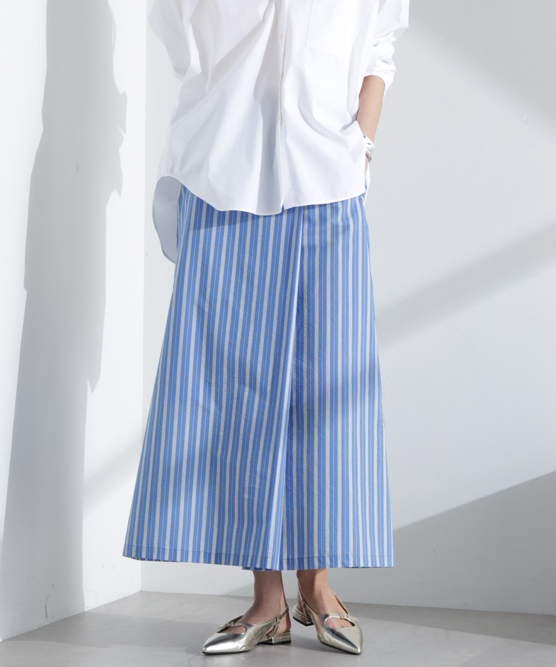 nano･universe「マルチボタンストライプスカート(セットアップ可)」|スカート|