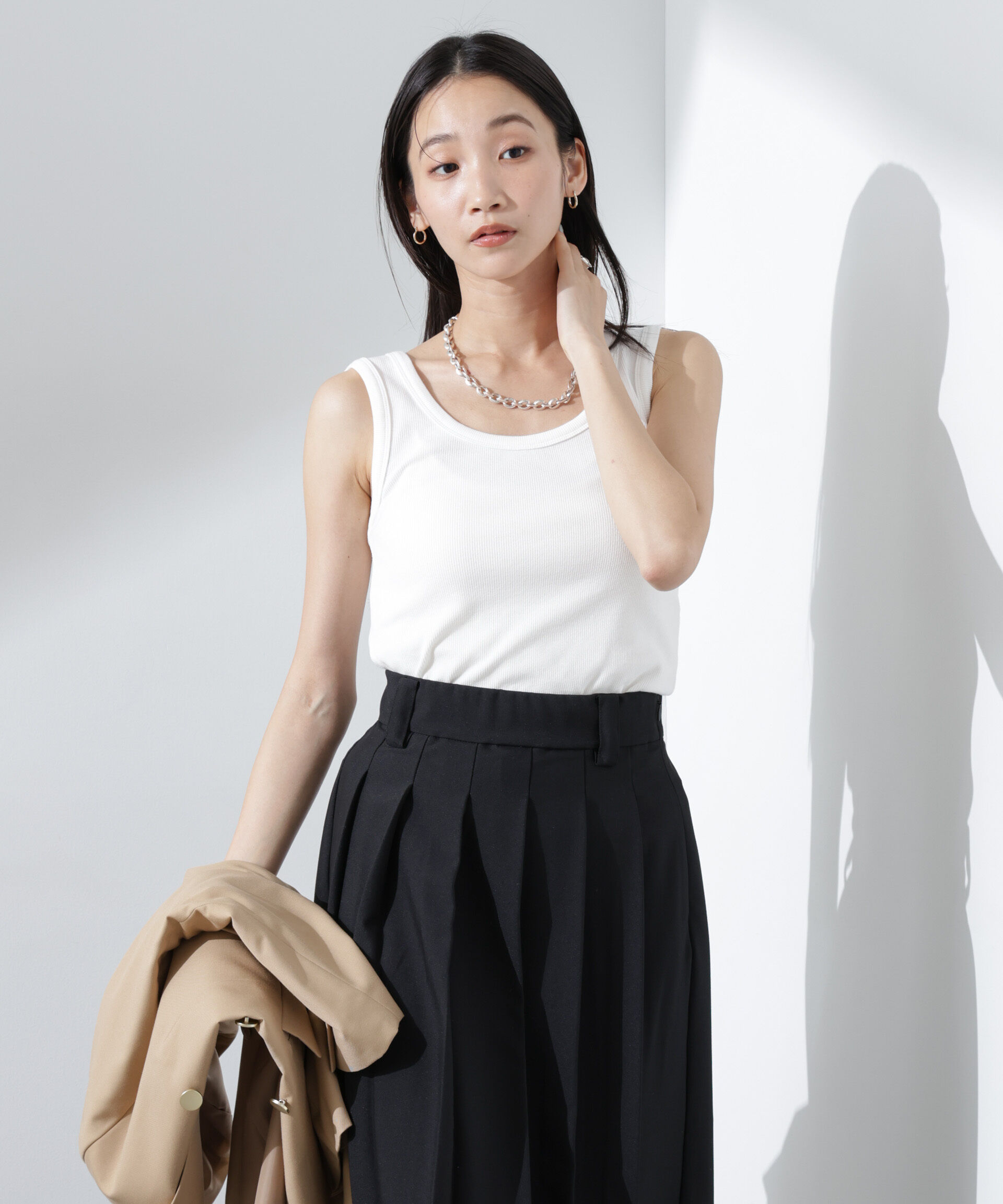 nano･universe「抗菌防臭リブタンクトップ」|Tシャツ・カットソー|