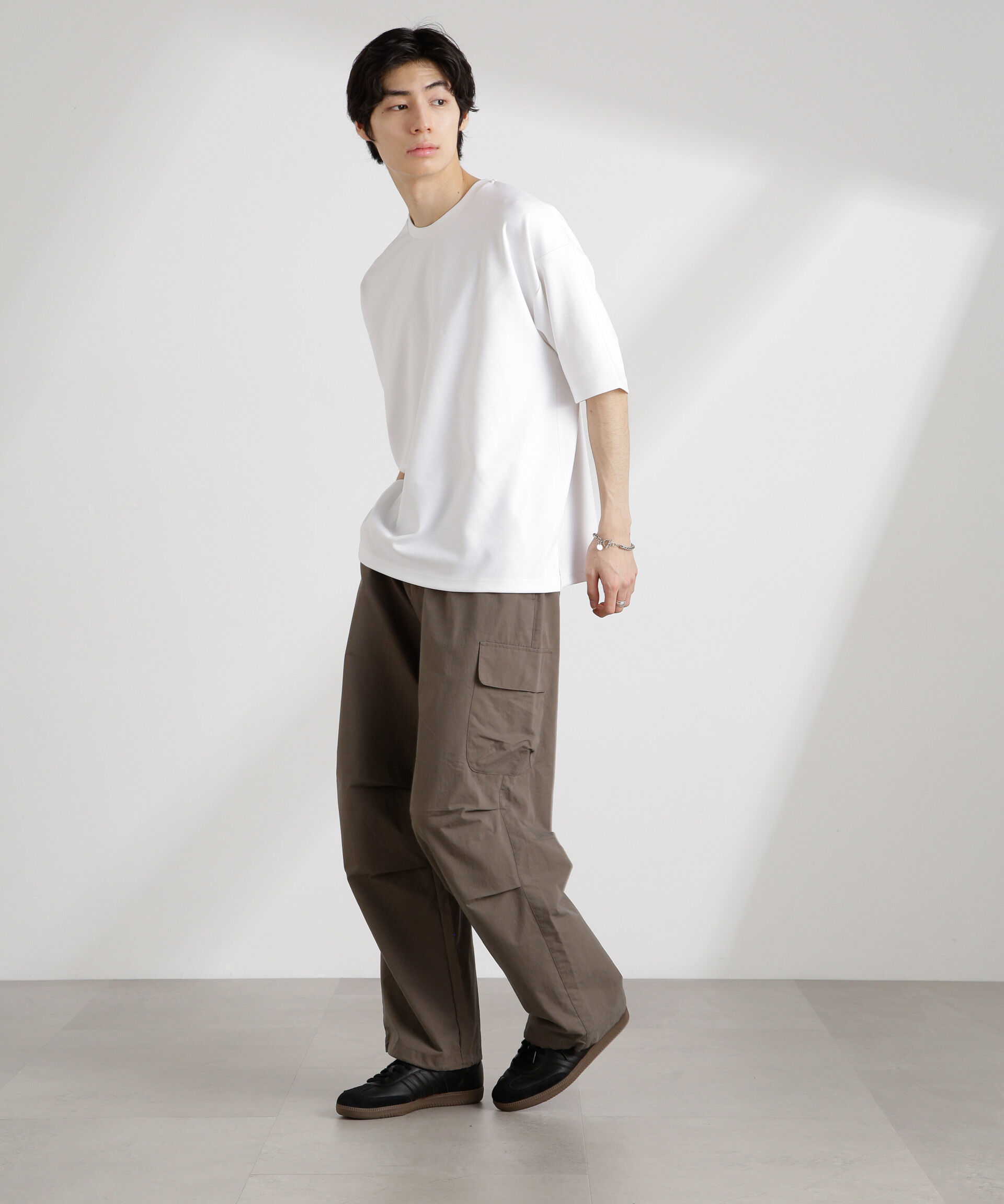 nano･universe「ワイドダンボールTシャツ 半袖」|Tシャツ・カットソー|