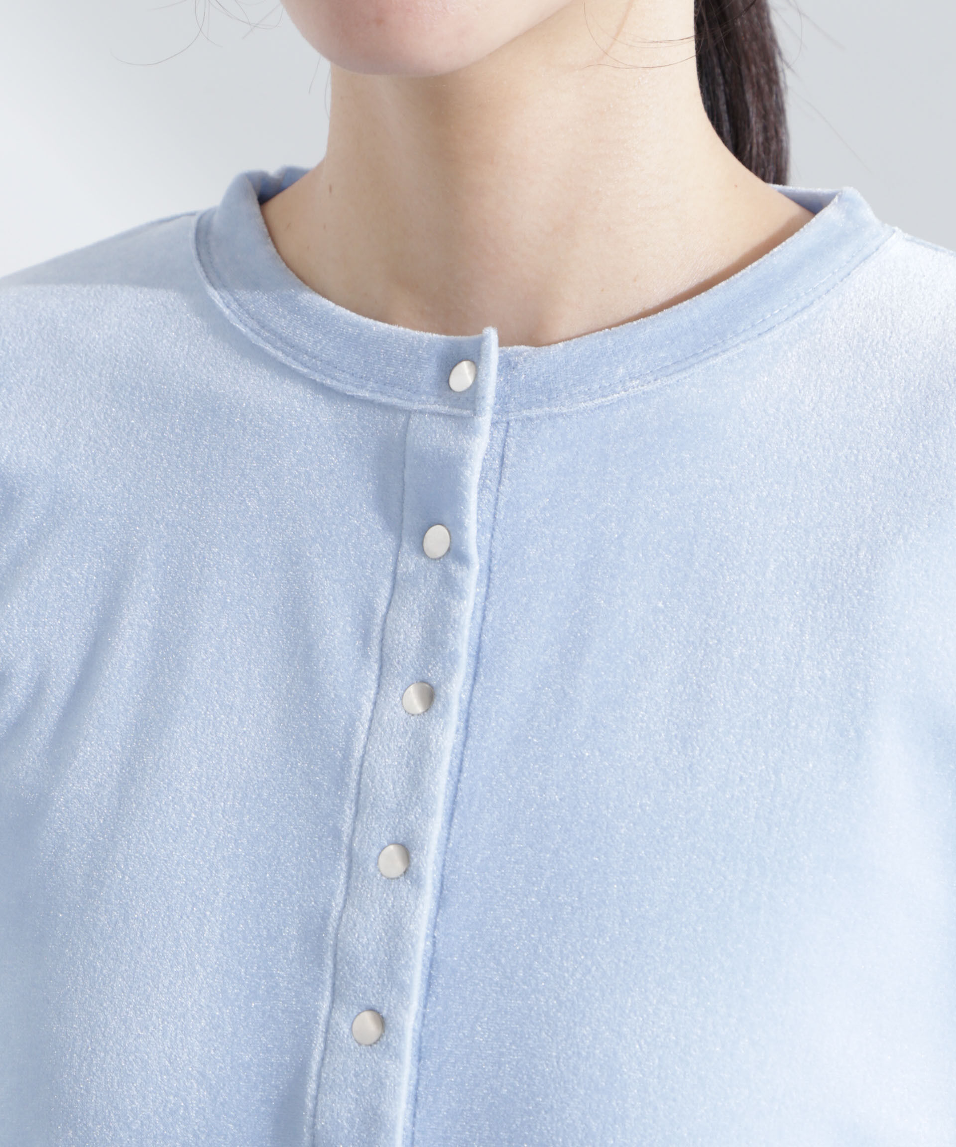 nano･universe「シアーベロアメニーボタンカーディガン」|Tシャツ・カットソー|