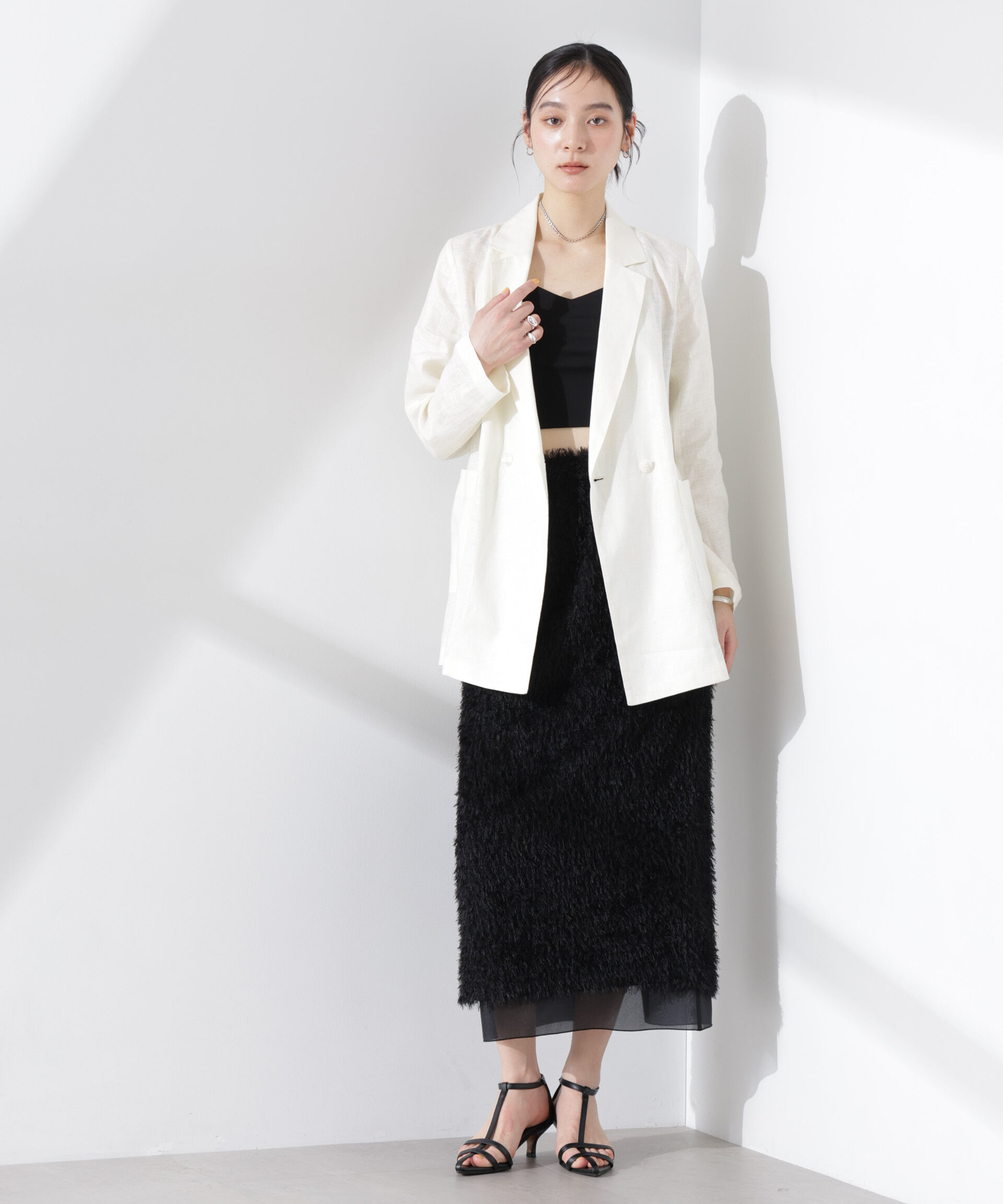 nano･universe「ヨーロピアンフラックス シアージャケット（セットアップ可）」|テーラードジャケット|