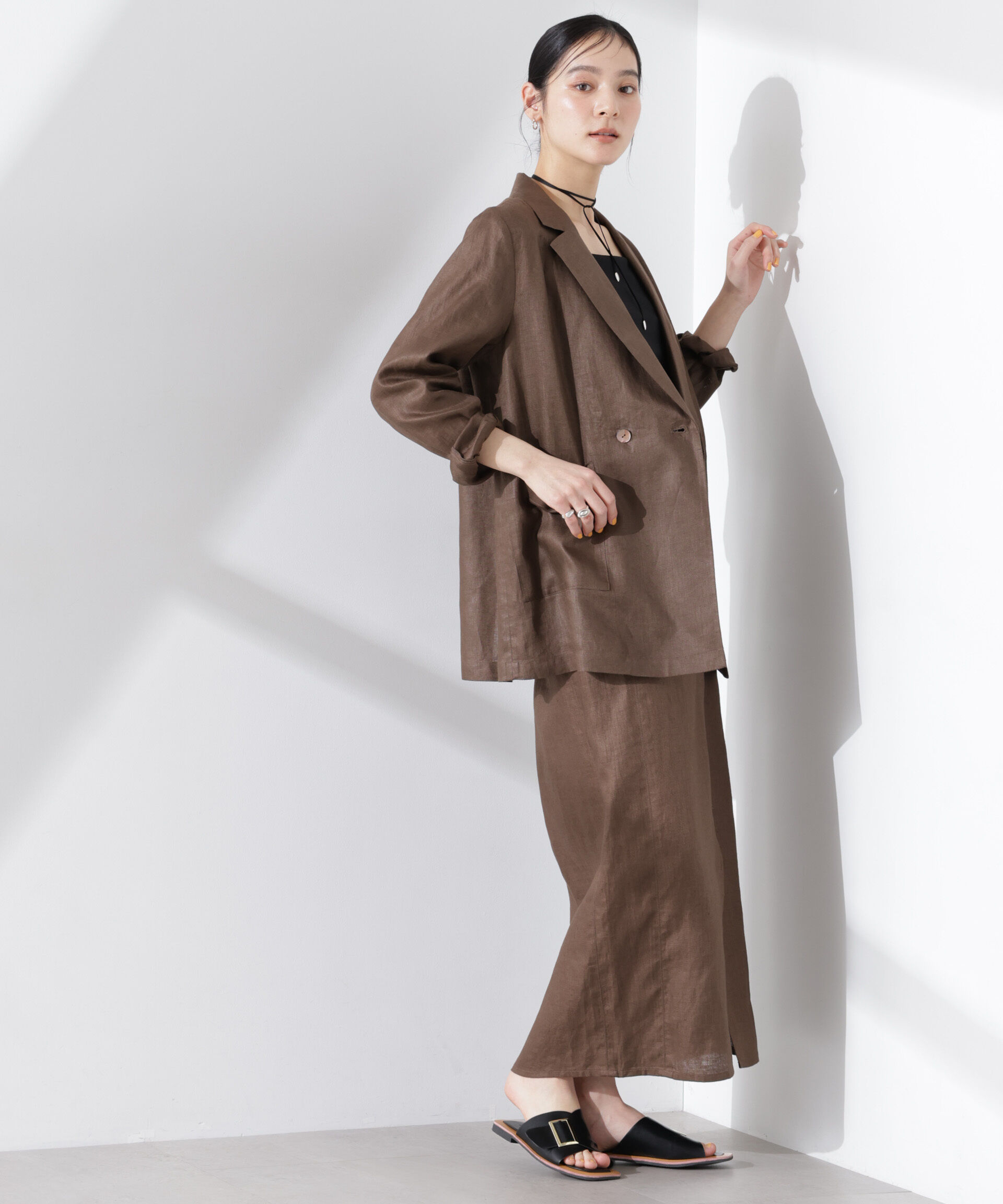 nano･universe「ヨーロピアンフラックス シアージャケット（セットアップ可）」|テーラードジャケット|