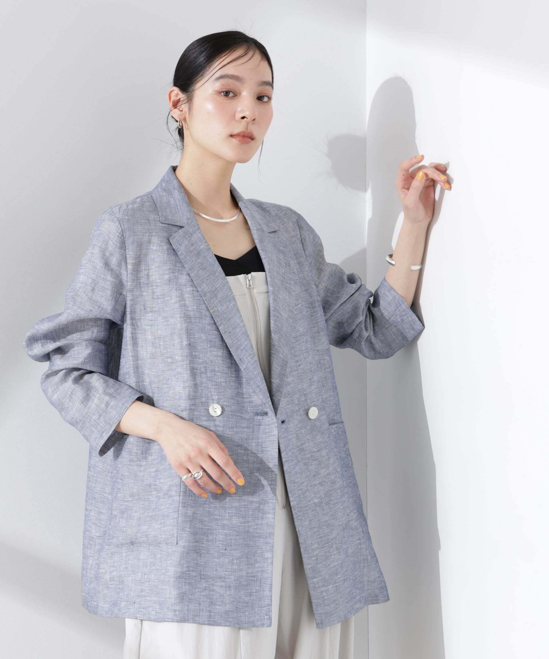 nano･universe「ヨーロピアンフラックス シアージャケット（セットアップ可）」|テーラードジャケット|