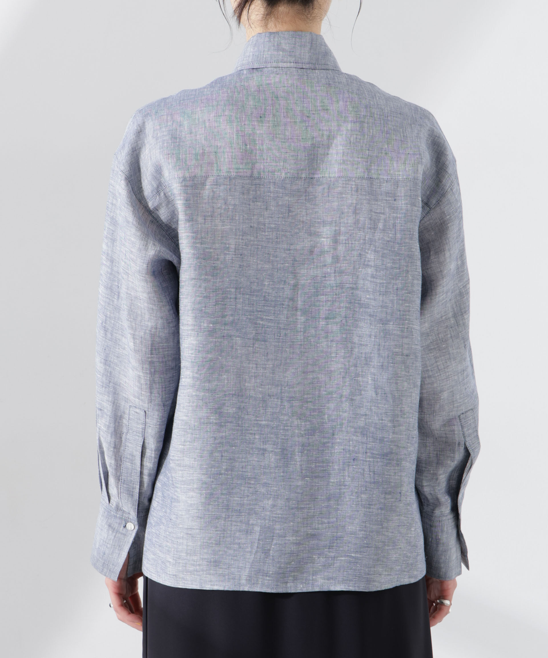 nano･universe「ヨーロピアンフラックス シアーシャツ（セットアップ可）」|シャツ・ブラウス|