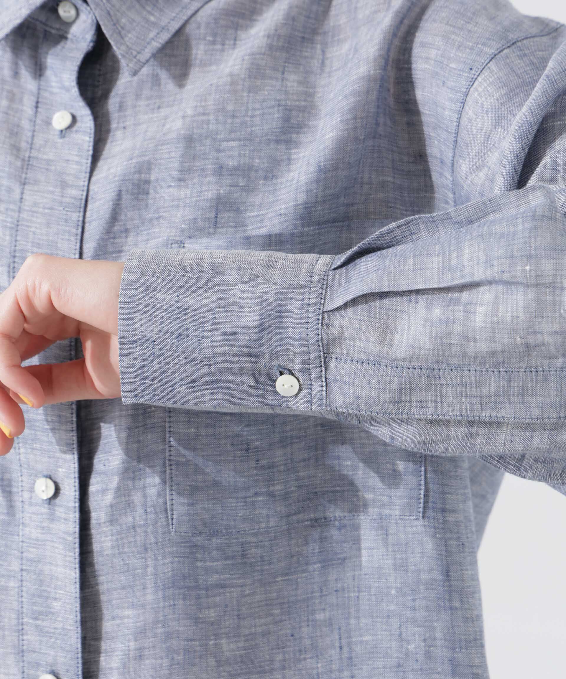 nano･universe「ヨーロピアンフラックス シアーシャツ（セットアップ可）」|シャツ・ブラウス|