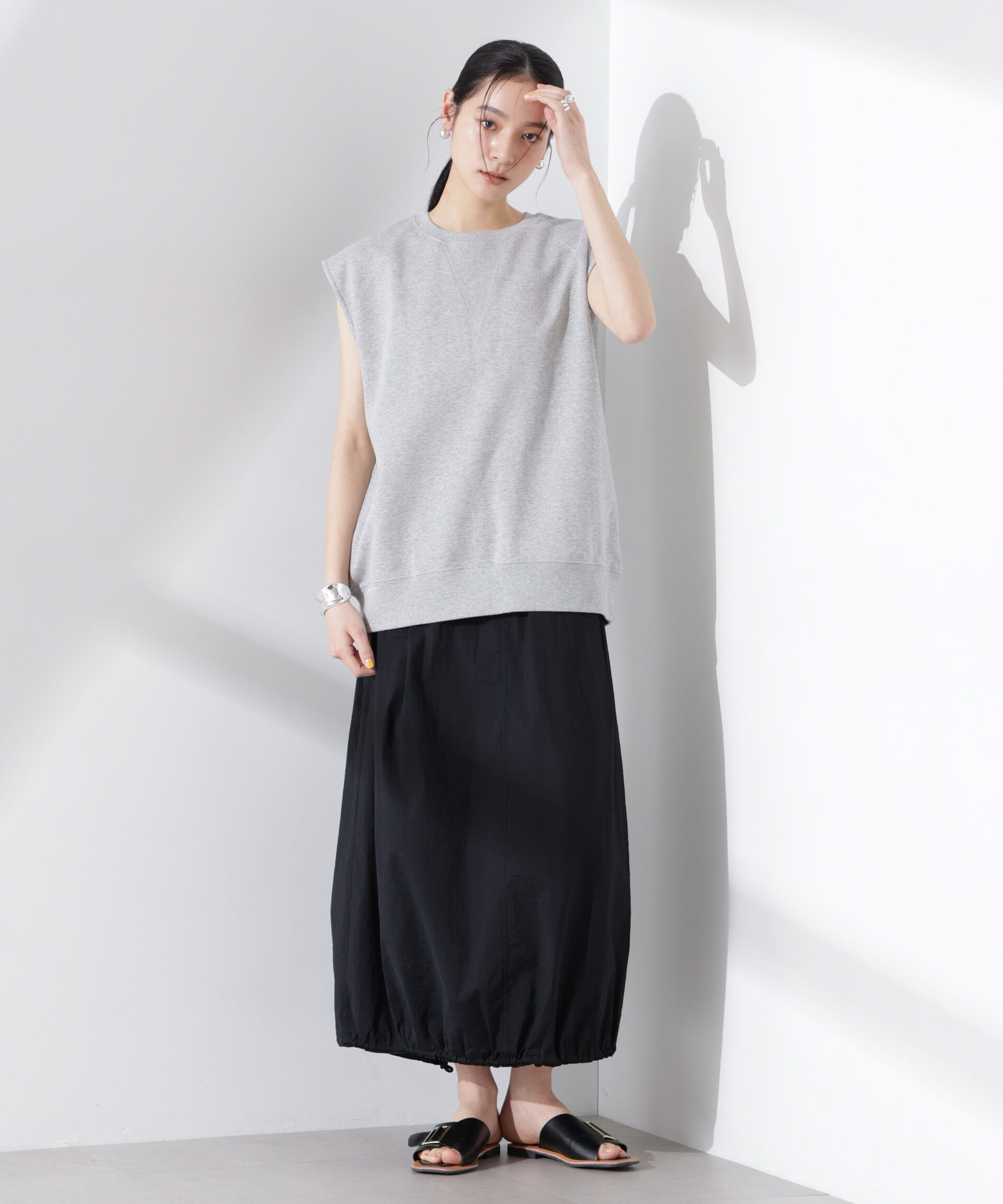 nano･universe「ノースリーブスウェットトップス」|Tシャツ・カットソー|