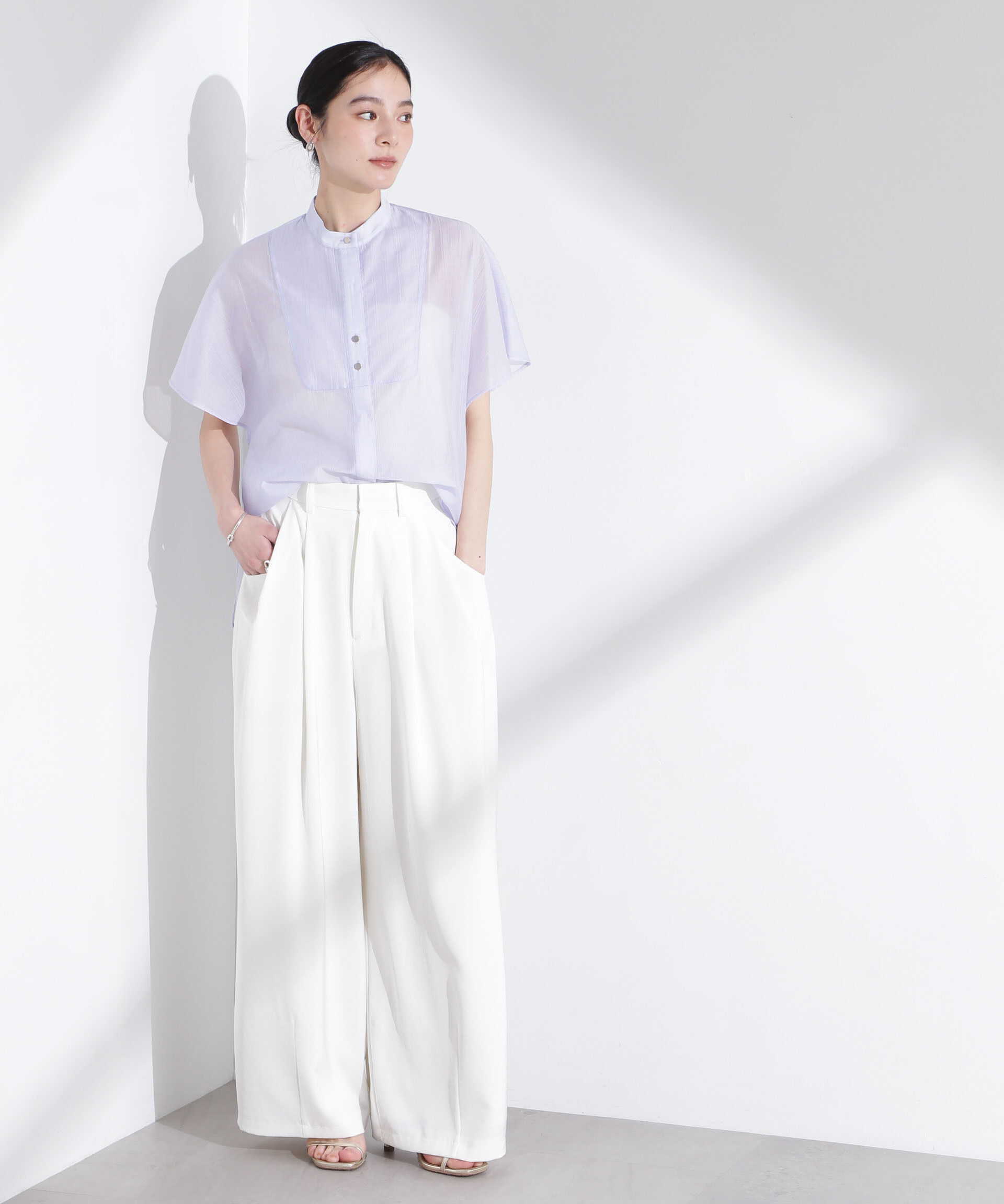 nano･universe「ポンチョデザインシャツ」|シャツ・ブラウス|