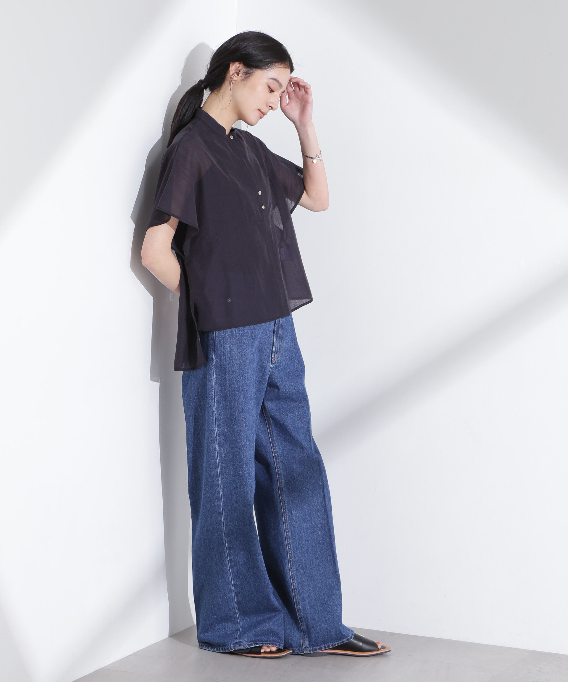 nano･universe「ポンチョデザインシャツ」|シャツ・ブラウス|