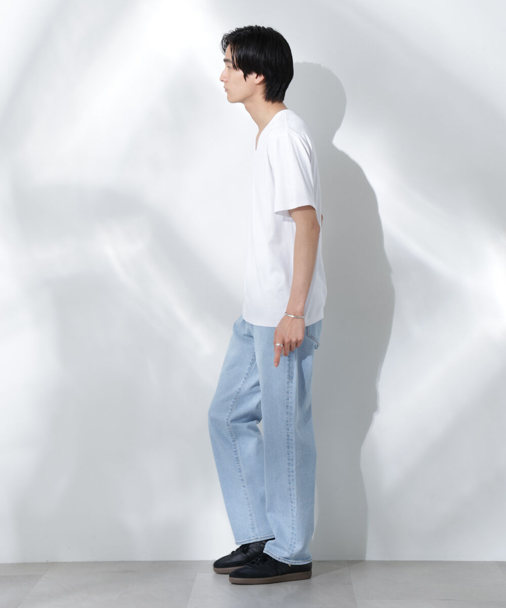 nano･universe「WEB限定/Anti Soaked(R) 汗染み防止 Vネック レギュラーシルエットTシャツ」|Tシャツ・カットソー|