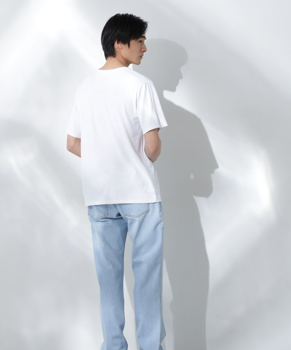 nano･universe「WEB限定/Anti Soaked(R) 汗染み防止 Vネック レギュラーシルエットTシャツ」|Tシャツ・カットソー|