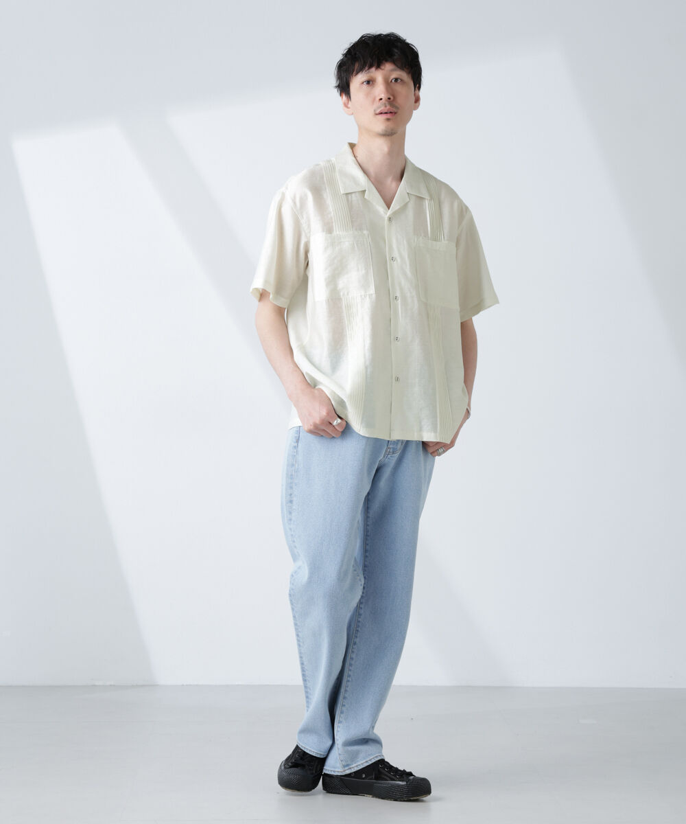 nano･universe「オープンカラーキューバシャツ」|シャツ・ブラウス|