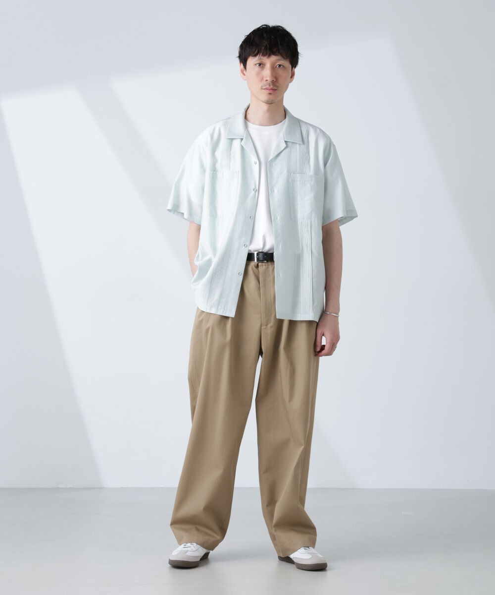 nano･universe「オープンカラーキューバシャツ」|シャツ・ブラウス|