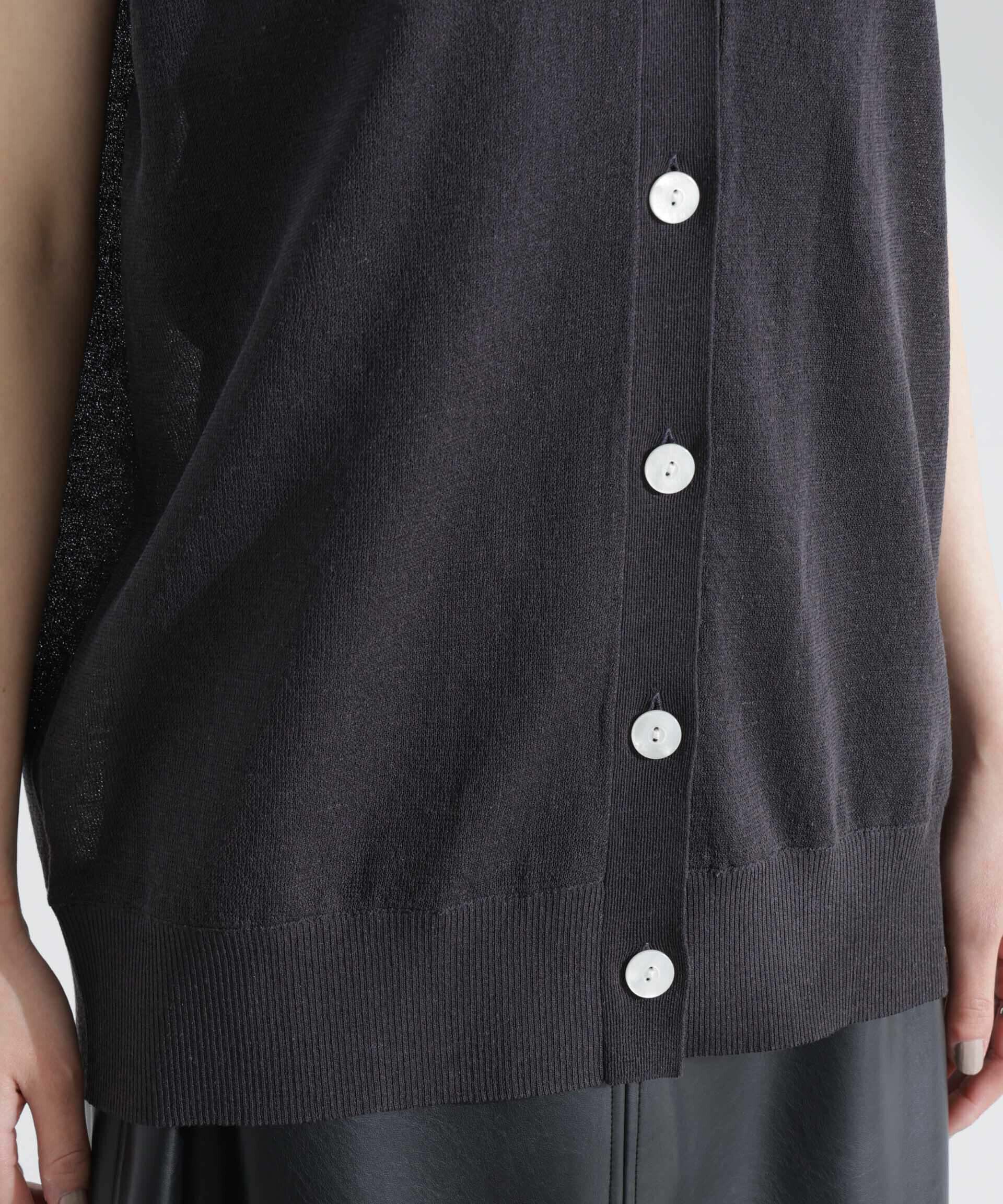 nano･universe「シアーミラノリブニットベスト」|ニット・セーター|