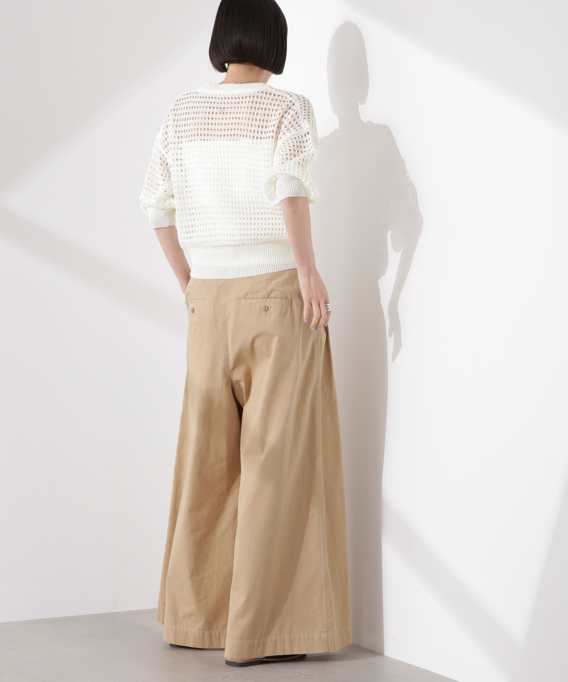 nano･universe「メッシュニットジップカーディガン」|ニット・セーター|