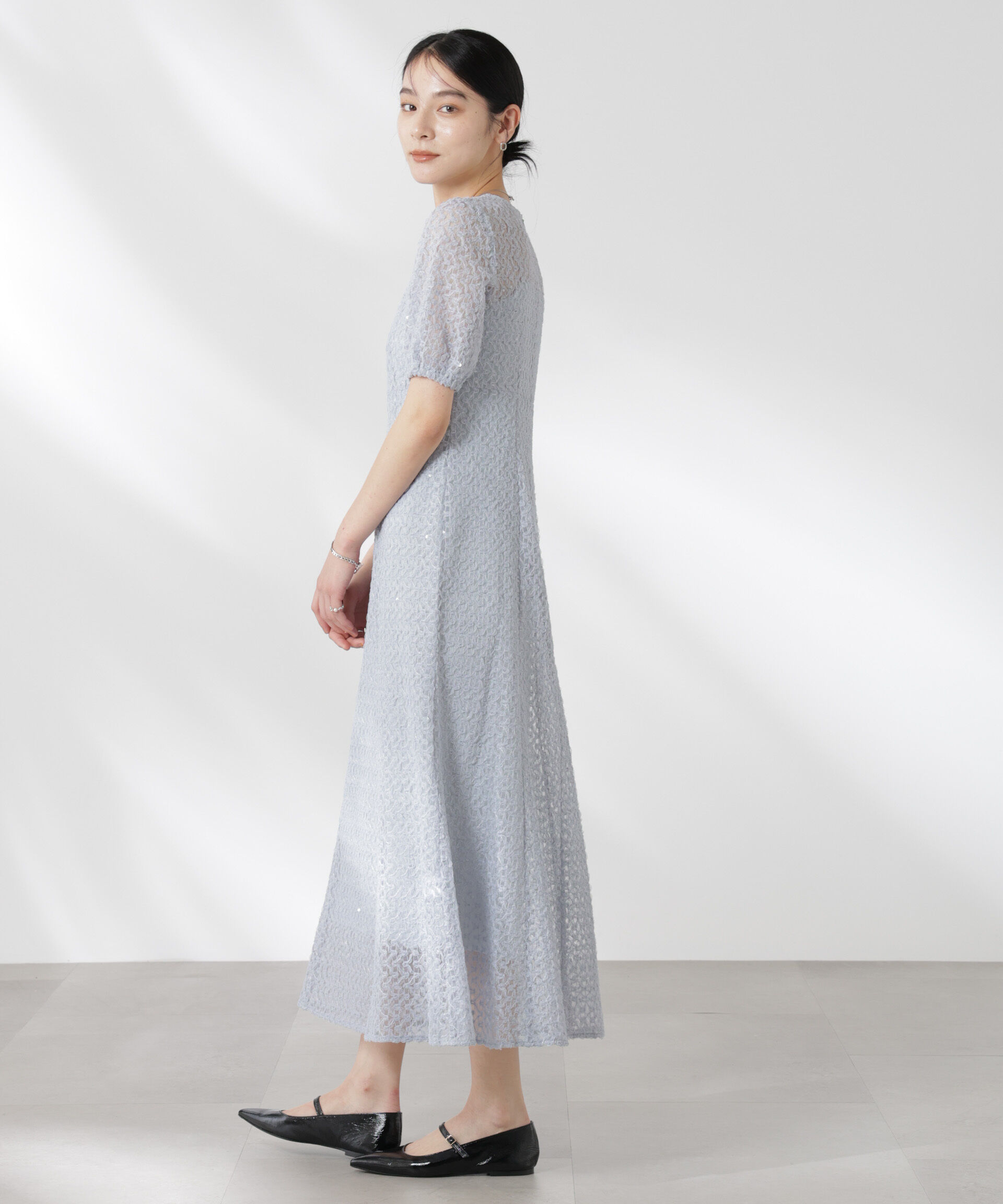 nano･universe「kaene/スパンコールレースドレス」|ワンピース|