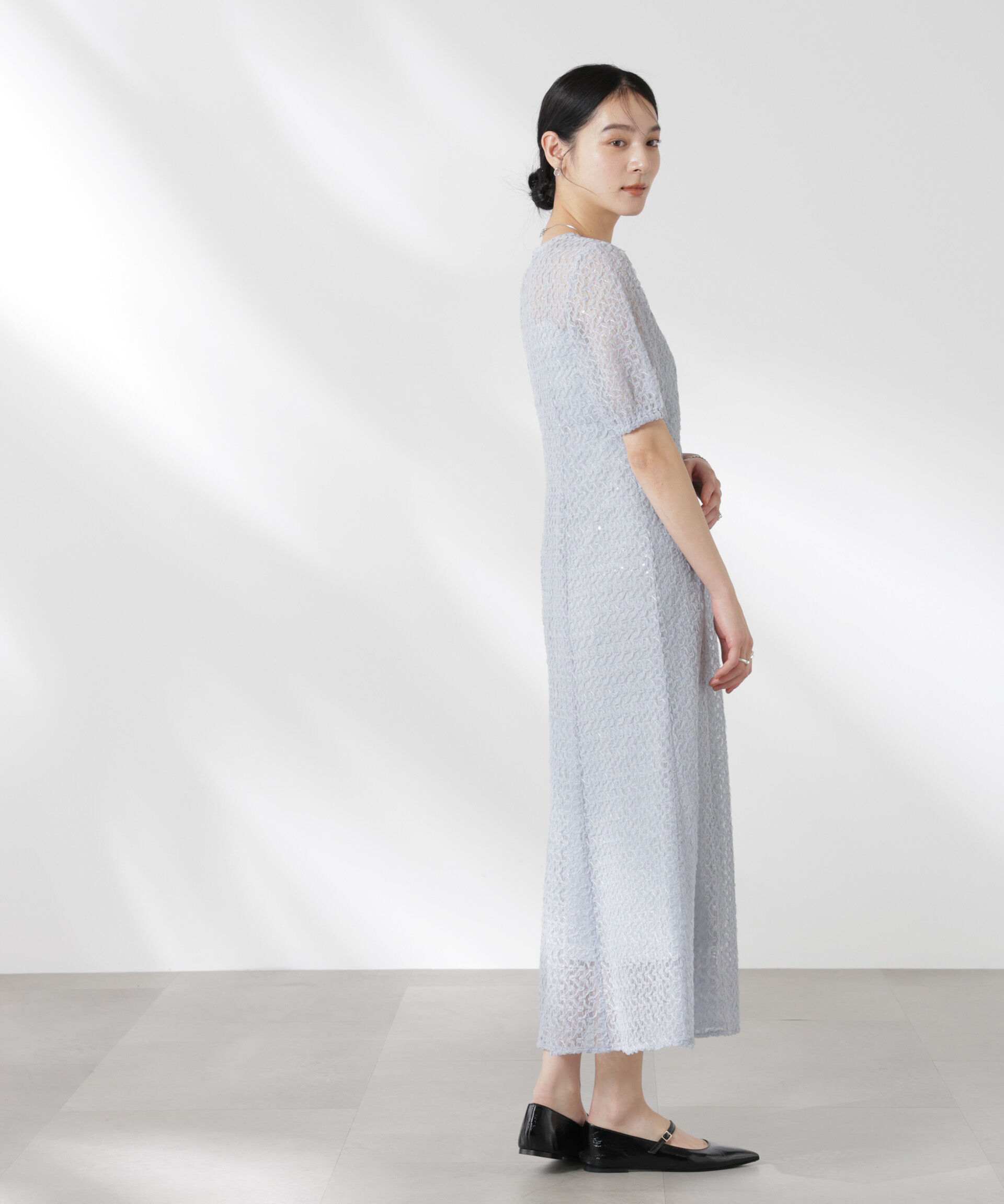 nano･universe「kaene/スパンコールレースドレス」|ワンピース|