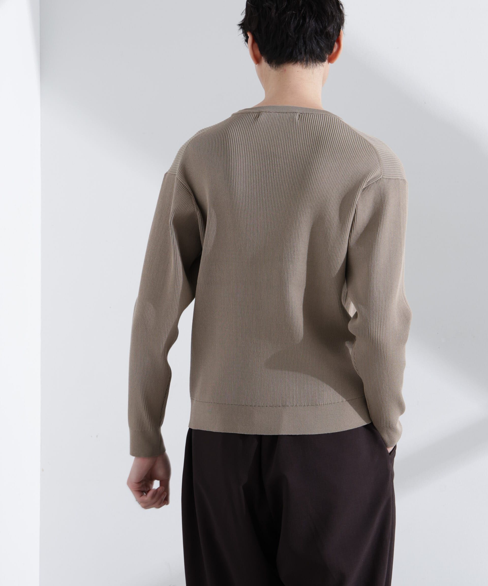  「CICAドライタッチ リブクルーネックニット」|ニット・セーター|