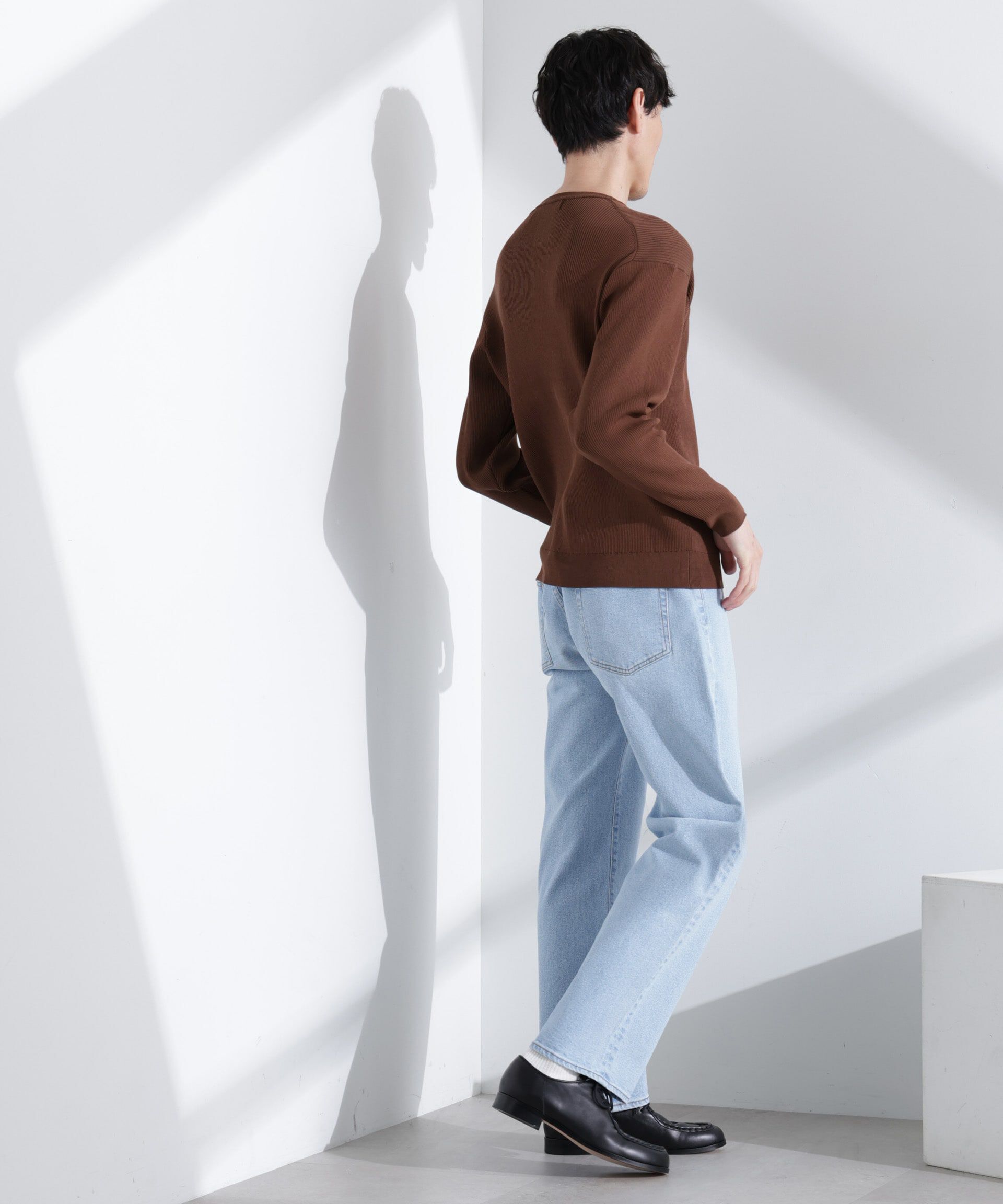  「CICAドライタッチ リブクルーネックニット」|ニット・セーター|