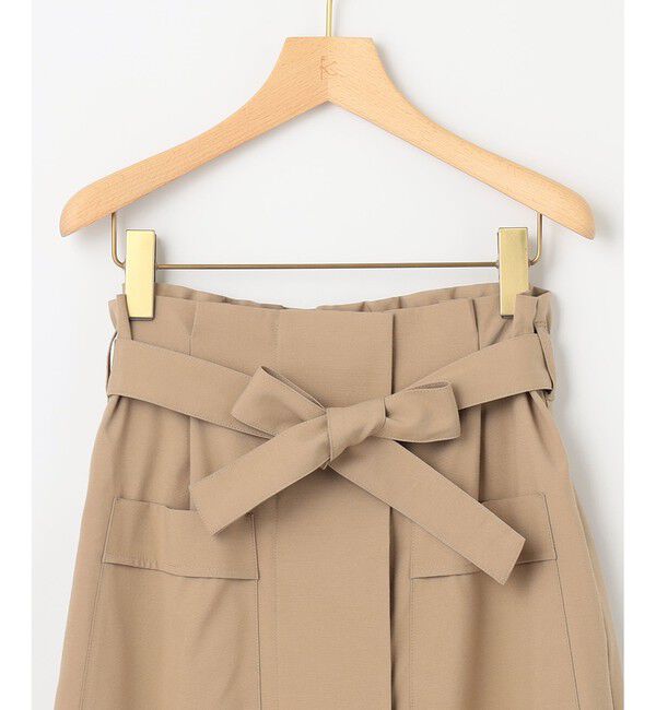 組曲「【ベルト付】リネン混オックスストレッチ キュロットパンツ」|キュロット|