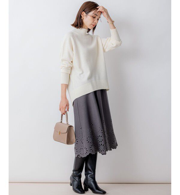 組曲「【8色展開・WEB限定】ウールカシミヤミックス ハイネック ニット」|ニット・セーター|