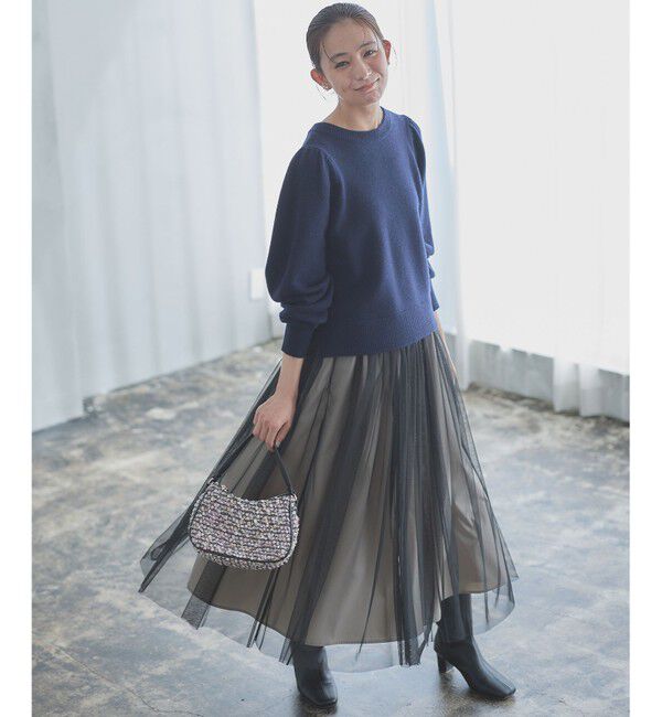 組曲「【8色展開・前後着用可】ウールカシミヤミックス パフスリーブ ニット」|ニット・セーター|