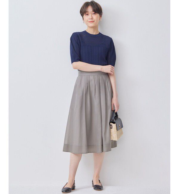 組曲「【洗える・シワになりにくい】カラーボイル シアーフレアスカート」|スカート|