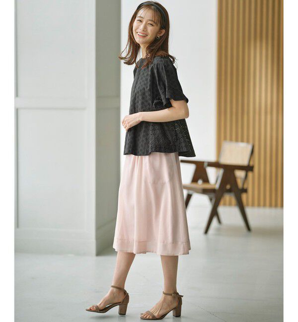 組曲「【洗える・シワになりにくい】カラーボイル シアーフレアスカート」|スカート|