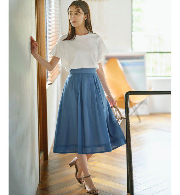 組曲「【洗える・シワになりにくい】カラーボイル シアーフレアスカート」|スカート|