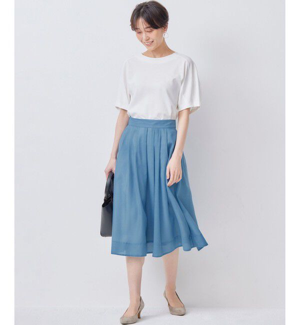 組曲「【洗える・シワになりにくい】カラーボイル シアーフレアスカート」|スカート|