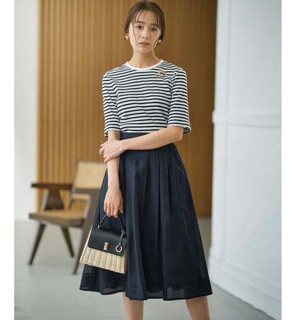 組曲「【洗える・シワになりにくい】カラーボイル シアーフレアスカート」|スカート|