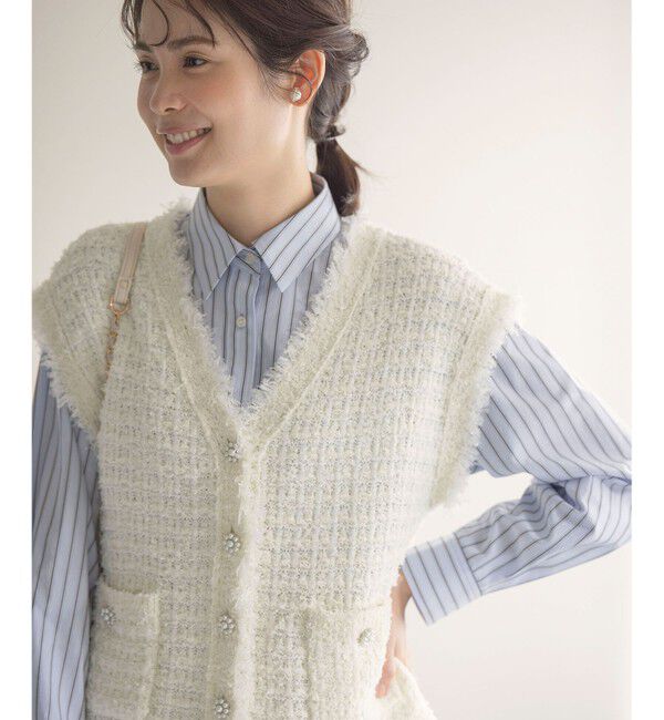 組曲「フリンジニット ベスト」|ベスト・ジレ|ﾊﾟｰﾙﾎﾜ