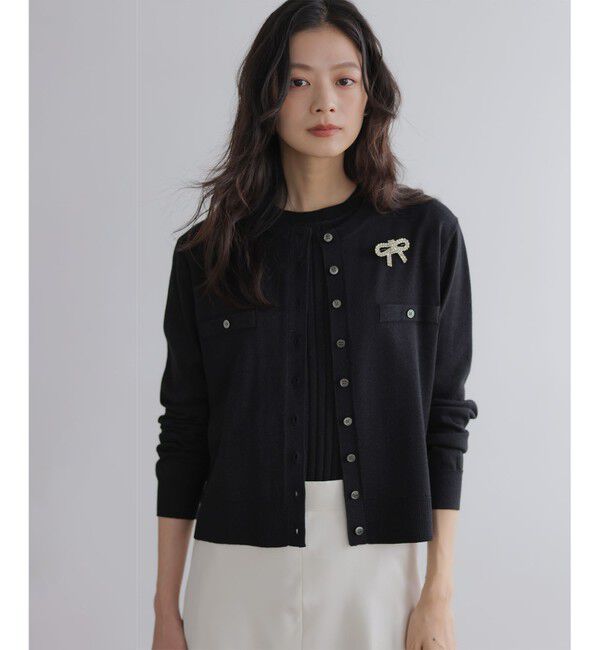 組曲「【好評につき追加販売】リボンビジューブローチ」|ブローチ・コサージュ|