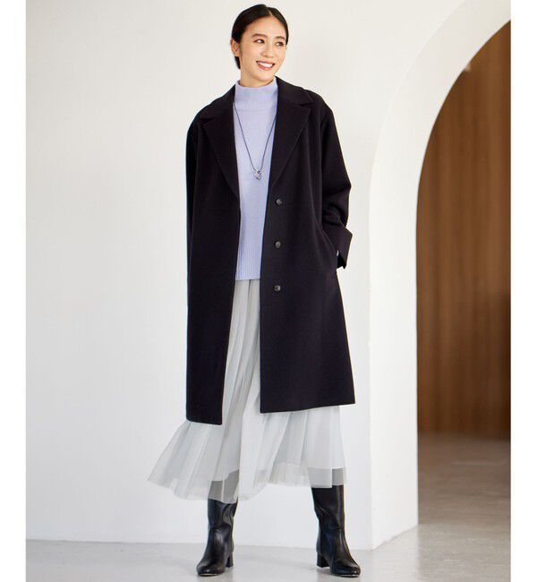 自由区「シャルムビーバーロング コート」|チェスターコート|