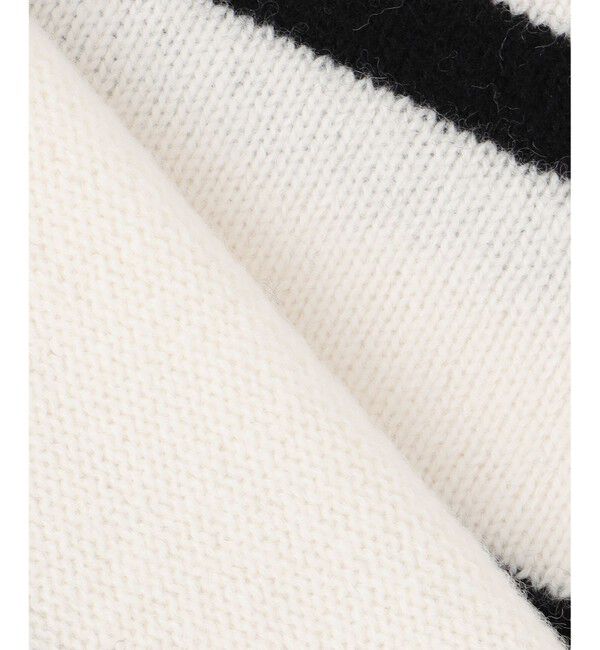 自由区「【洗える】ウールカシミヤブレンドボーダークルーネック ニット」|ニット・セーター|