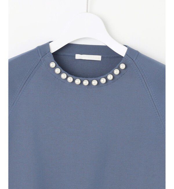 自由区「【洗える】パールディティールプルオーバー ニット」|ニット・セーター|