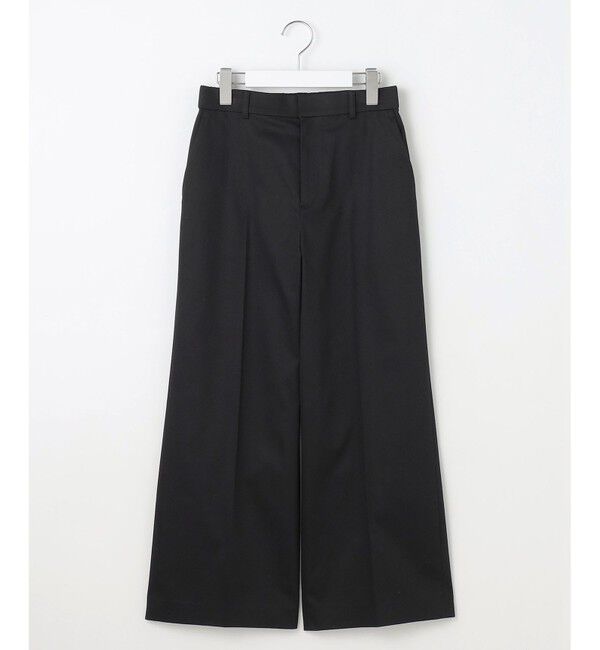 自由区「【UVカット・接触冷感・洗える】コットンサテンクロップド丈ワイドストレート パンツ」|その他|