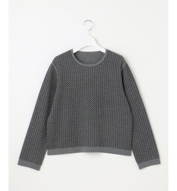 自由区「【WEB限定カラーあり・洗える】リバーシブルニット セットアップ(プルオーバー&times;フレアスカート)」|スーツ|