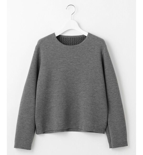 自由区「【WEB限定カラーあり・洗える】リバーシブルニット セットアップ(プルオーバー&times;フレアスカート)」|スーツ|