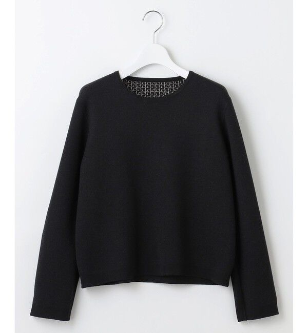 自由区「【WEB限定カラーあり・洗える】リバーシブルニット セットアップ(プルオーバー&times;フレアスカート)」|スーツ|