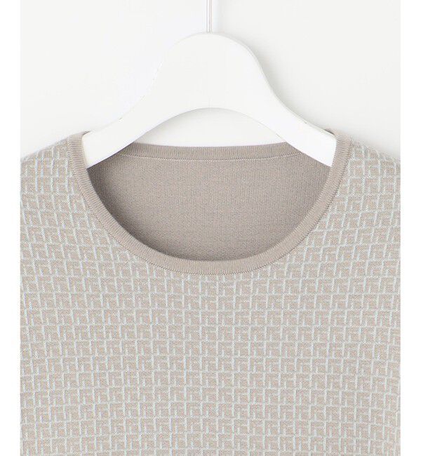 自由区「【WEB限定カラーあり・洗える】リバーシブルニット セットアップ(プルオーバー&times;フレアスカート)」|スーツ|