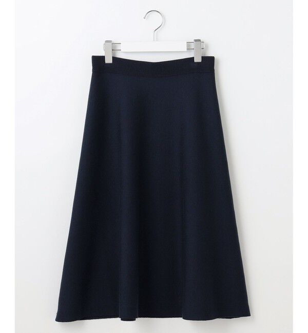 自由区「【WEB限定カラーあり・洗える】リバーシブルニット セットアップ(プルオーバー&times;フレアスカート)」|スーツ|