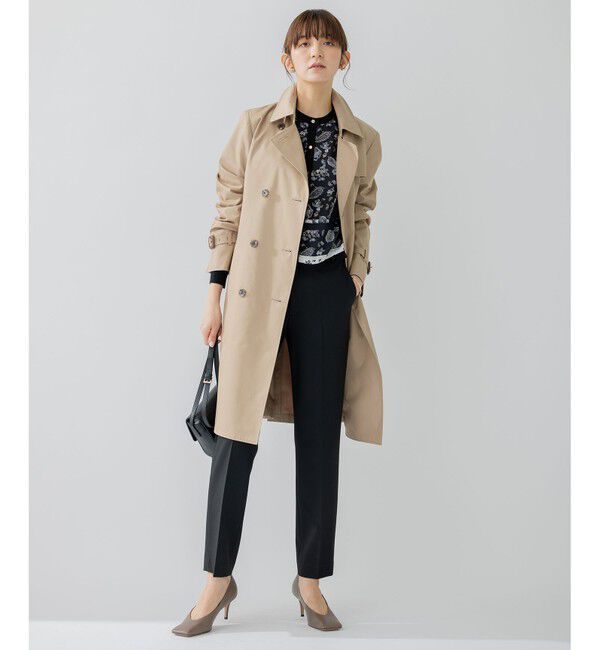 23区「コットンポリエステルギャバジン ロング トレンチコート」|トレンチコート|