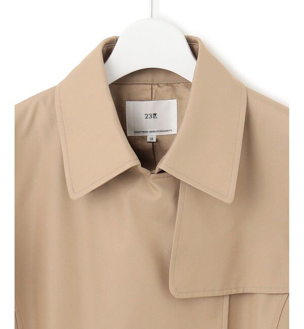 23区「コットンポリエステルギャバジン ロング トレンチコート」|トレンチコート|