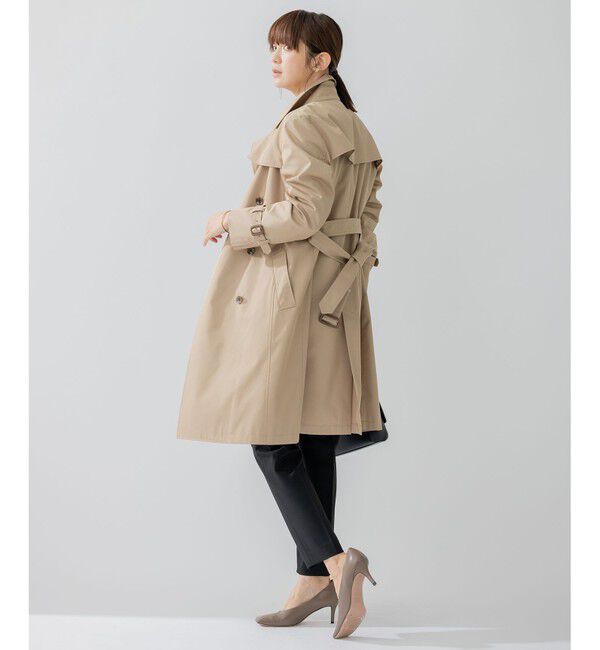 23区「コットンポリエステルギャバジン ロング トレンチコート」|トレンチコート|
