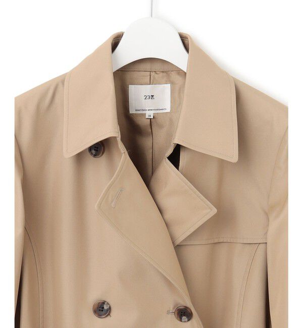 23区「コットンポリエステルギャバジン ロング トレンチコート」|トレンチコート|
