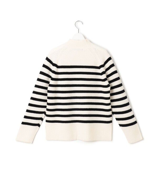 23区「【洗える】ウールカシミヤ パネルボーダー ニット」|ニット・セーター|