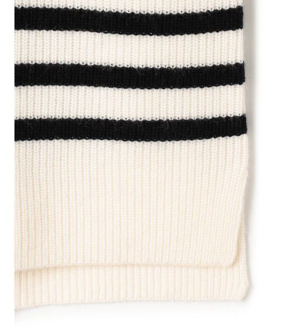 23区「【洗える】ウールカシミヤ パネルボーダー ニット」|ニット・セーター|