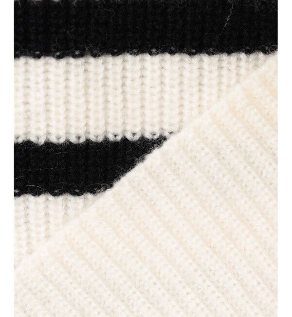 23区「【洗える】ウールカシミヤ パネルボーダー ニット」|ニット・セーター|